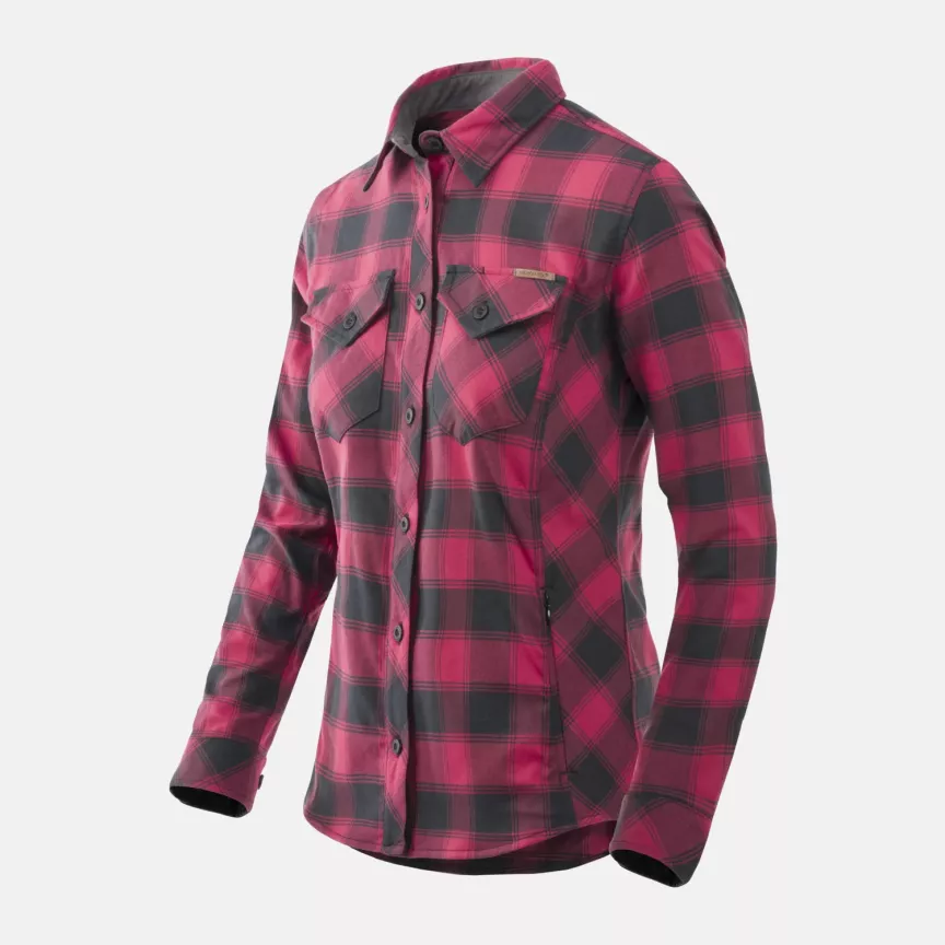 Helikon-Tex Marigold Woman's Shirt - Coral Crimson Checkered