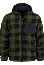 Reversible Sherpa jas  Groen/zwart