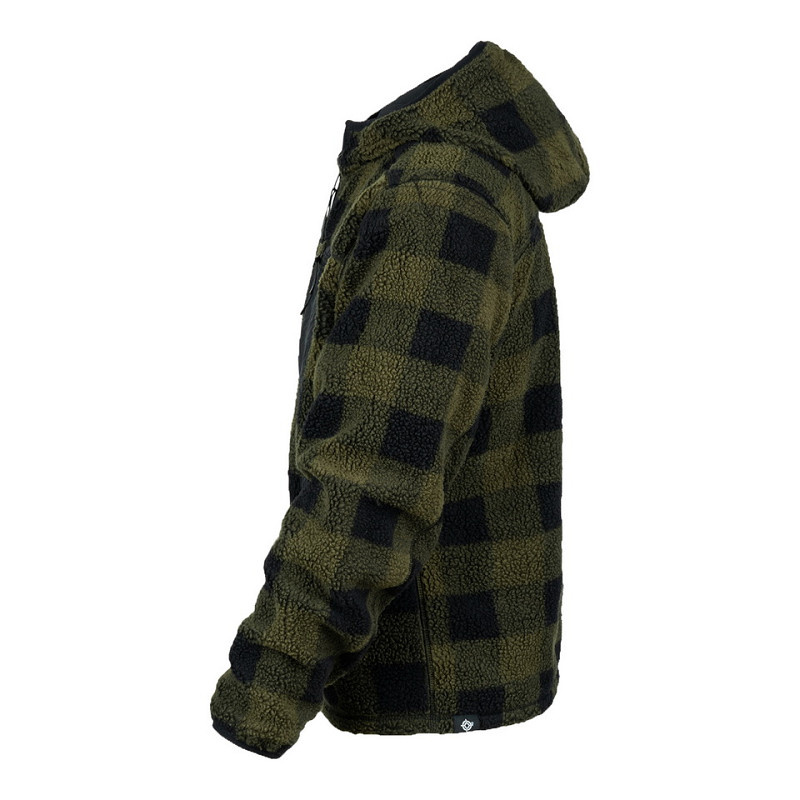 Reversible Sherpa jas  Groen/zwart