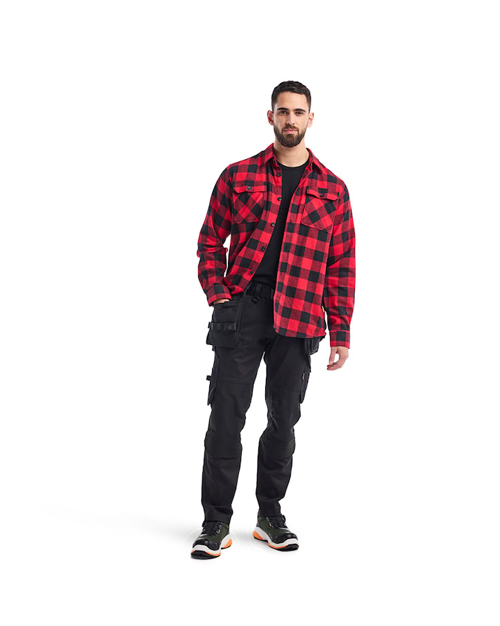 Blaklader  Overhemd Flanel   Rood/Zwart