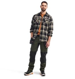 Blaklader Overhemd Flanel  Kleur: Gebrand rood/Donker marineblauw (5986)