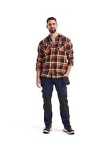 Blaklader Overhemd Flanel  Kleur: Donker herfstgroen/Zwart