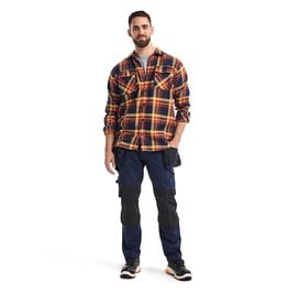 Blaklader Overhemd Flanel  Kleur: Donker herfstgroen/Zwart