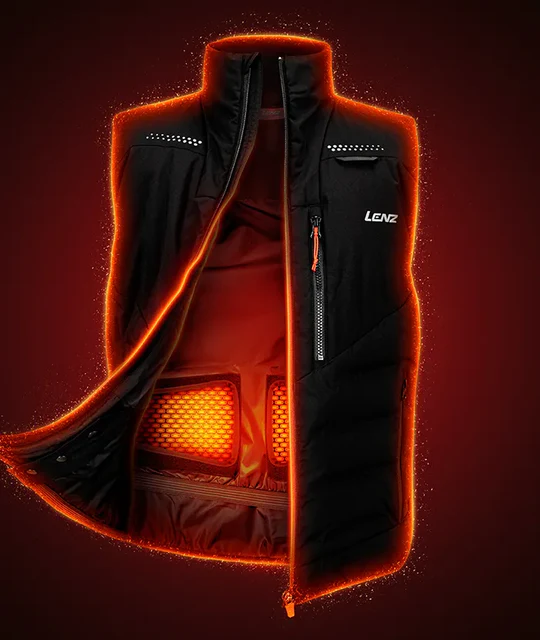 LENZ Heat Vest 3.0 Unisex + Heat Pads  +  batterij Lithium pack RCB 1400  incl (   waarde 179 eur )