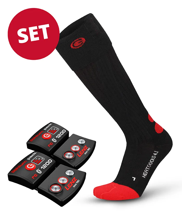 LENZ Verwarmde sokken /  Heat Sock 4.1 Toe Cap + rcB 1200