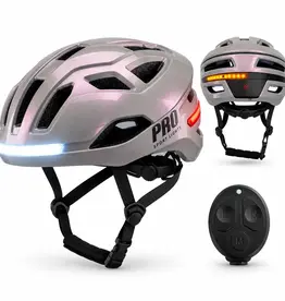 Signal fietshelm met verlichting en draadloze richtingaanwijzers