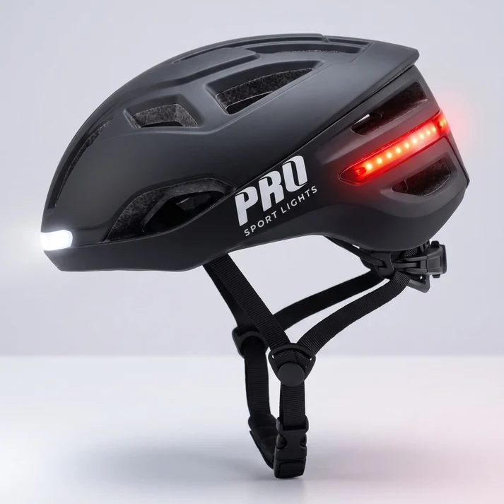 Signal fietshelm met verlichting en draadloze richtingaanwijzers