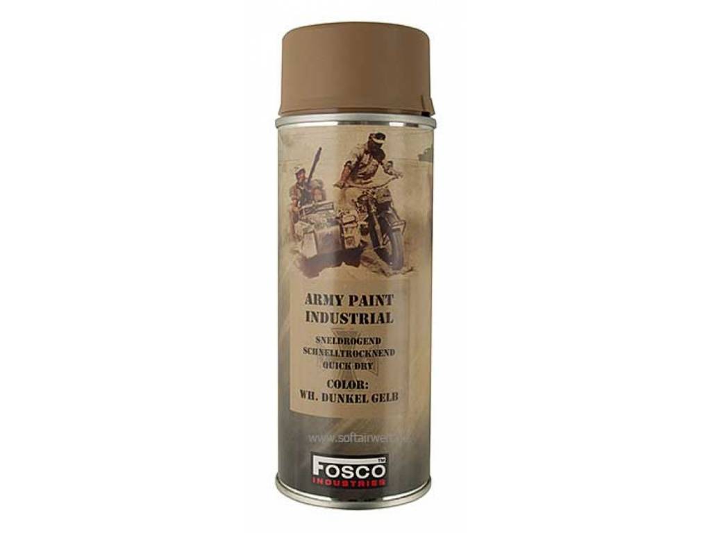 FosCo Industries WH Dunkel Gelb spuitbus legerverf sneldrogend 400ml 469312