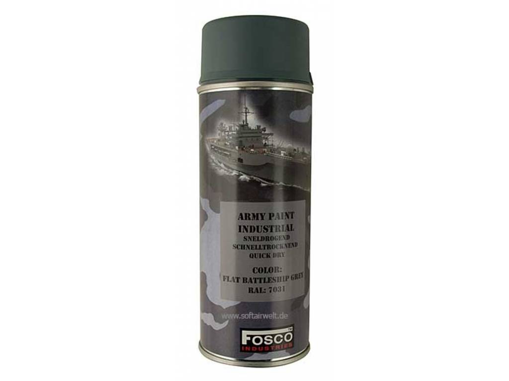 FosCo Industries Flat battleship grey RAL 7031 spuitbus legerverf sneldrogend 400ml 469312