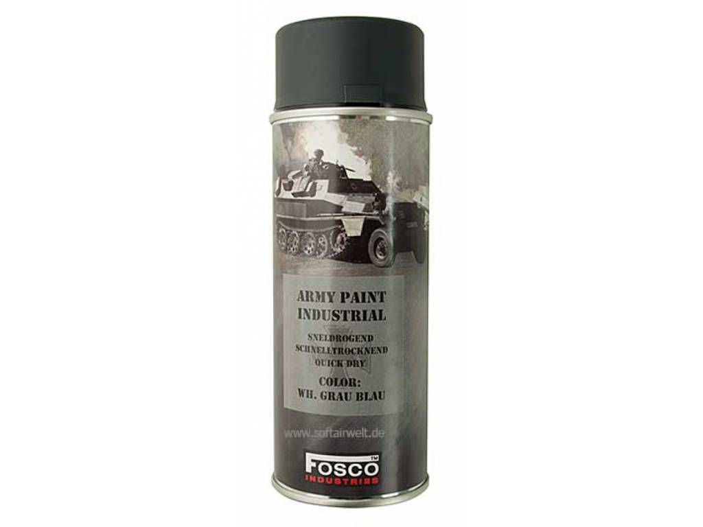 FosCo Industries WH grau blau spuitbus legerverf sneldrogend 400ml 469312