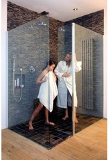 Linea Uno Tulta 25 x 200 - Chroom - Zijwand vast