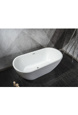 Linea Uno Lubana 160 - Glans wit - Vrijstaand bad