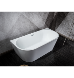 Linea Uno Usma 170 - Glans wit - Half vrijstaand bad