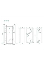 Wiesbaden 5-hoek douchecabine 8mm NANO 900x900x2000