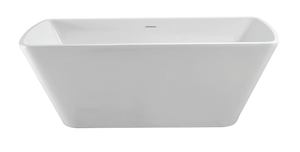 Wiesbaden Larx vrijstaand vierkant acryl ligbad 170 x 78 wit