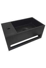 Wiesbaden Wiesbaden Julia fontein solid surface links 35 x 20 x 16 cm mat zwart