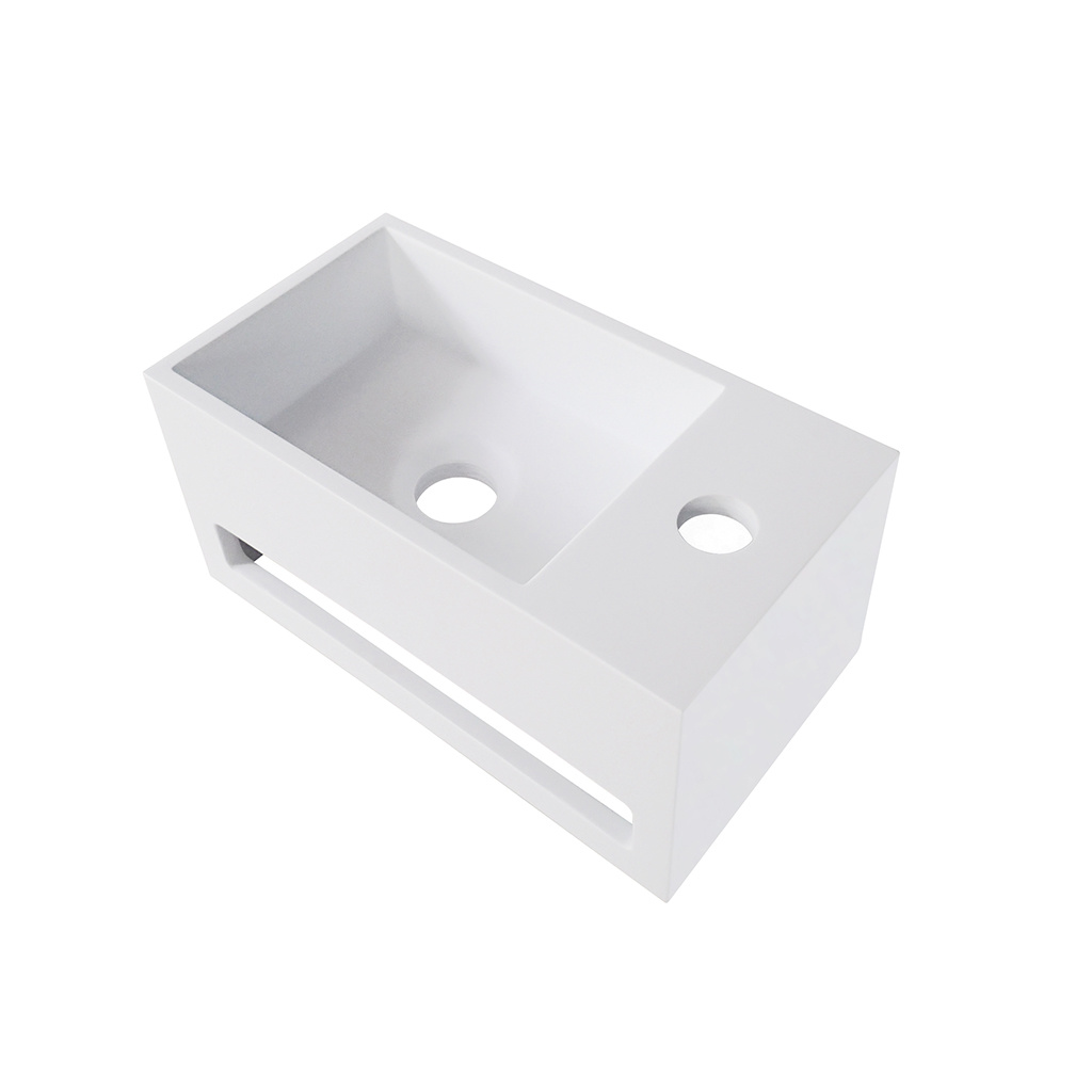 vrouw handelaar provincie Wiesbaden Wiesbaden Julia fontein solid surface rechts 35 x 20 x 16 cm mat  wit - Woon-Discounter