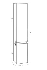 Wiesbaden Bologna kolomkast 160x40x35 Nato