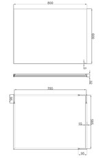 Wiesbaden Spiegel aluminium lijst 100 x 60 x 2,1 cm