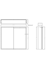 Wiesbaden Quatro spiegelkast +verlichting 80x70x13