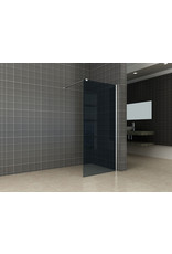 Wiesbaden inloopdouche met muurprofiel 800x2000 10mm NANO rookglas