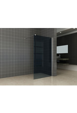 Wiesbaden inloopdouche met muurprofiel 1000x2000 10mm NANO rookglas