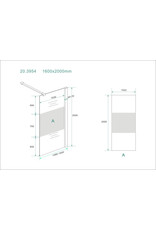 Wiesbaden inloopdouche + muurprof.1600x2000 8mm NANO ged.matglas
