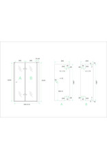 Wiesbaden vouwbare nisdeur 900x2000 rechts 8mm NANO glas