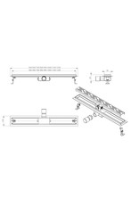 Wiesbaden Wiesbaden 3e generatie douchegoot met flens en rooster 90 x 7 cm RVS