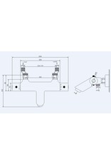 Wiesbaden Rio thermostatische badmengkraan chroom