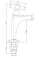 Wiesbaden Lento Toiletkraan 1/2'' chroom