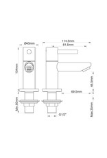 Wiesbaden Amador toiletkraan 1/2'' geborsteld koper