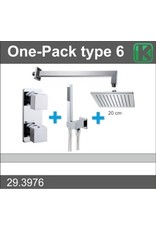 Wiesbaden one-pack inbouwthermostaatset type 6 CHR (20cm)