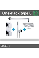 Wiesbaden one-pack inbouwthermostaatset vierk.type 8 (30cm)