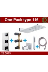 Wiesbaden one-pack inbouwthermostaatset type 116 CHR (24x55)