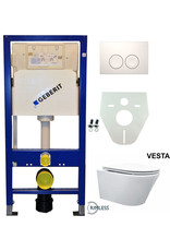 Wiesbaden Geberit UP 100 Vesta Rimless wc+ Flatline zitt.+ Delta 21 wit