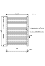 Linea Uno Radiator Handrup 80 x 60 cm (Wit)