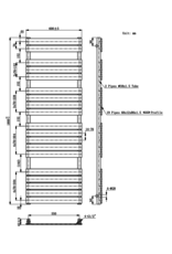 Linea Uno Radiator Glesborg 180 x 60 cm (Wit)