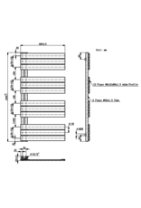 Linea Uno Radiator Vandling 120 x 60 cm (Wit)