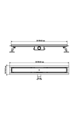 Linea Uno Solid 70x7cm - RVS - Douchegoot