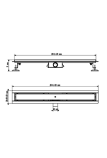 Linea Uno Duschrinne Ramsund 70x7cm Edelstahl Rost - Copy - Copy - Copy