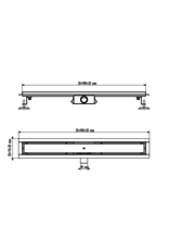 Linea Uno Duschrinne Ramsund 70x7cm Edelstahl Rost - Copy - Copy - Copy