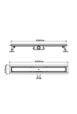 Linea Uno Duschrinne Ramsund 70x7cm Edelstahl Rost - Copy - Copy - Copy - Copy