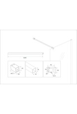 Wiesbaden Slim stabilisatiestang 120cm koper