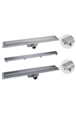 Linea Uno Roslev 90x7cm - RVS tegelrooster - Douchegoot