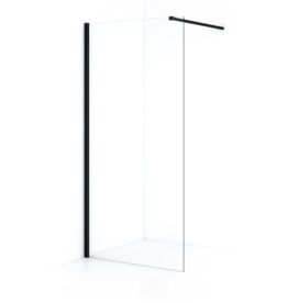 Linea Uno Oslo 120 x 200 - Mat zwart - Inloopdouche