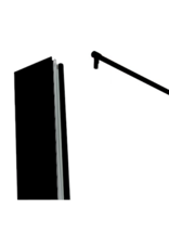 Linea Uno Muurprofiel + stabilisatiestang zwart 200 cm
