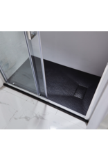 Linea Uno Numa 90x90 cm - Mat zwart - Douchebak