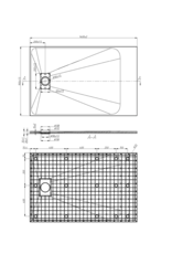 Linea Uno Numa 140x90 cm - Grijs - Douchebak