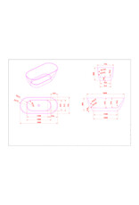 Linea Uno Lubana 180 - Mat wit - Vrijstaand bad